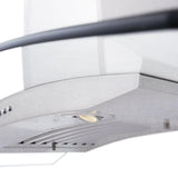 ZLINE Wall Mount Range Hood in DuraSnow Stainless Steel & Glass (8KN4S)