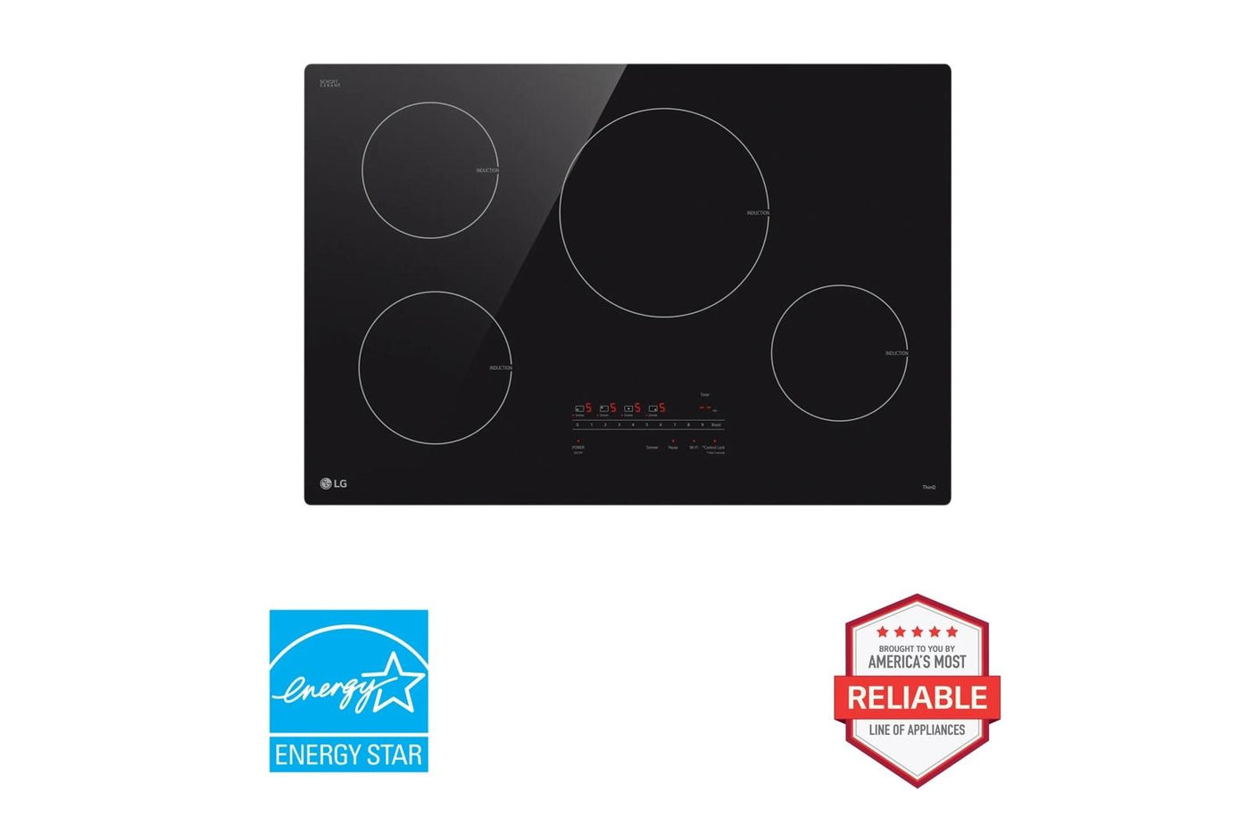 30" Smart Induction Cooktop with UltraHeat™ 4.3kW Element