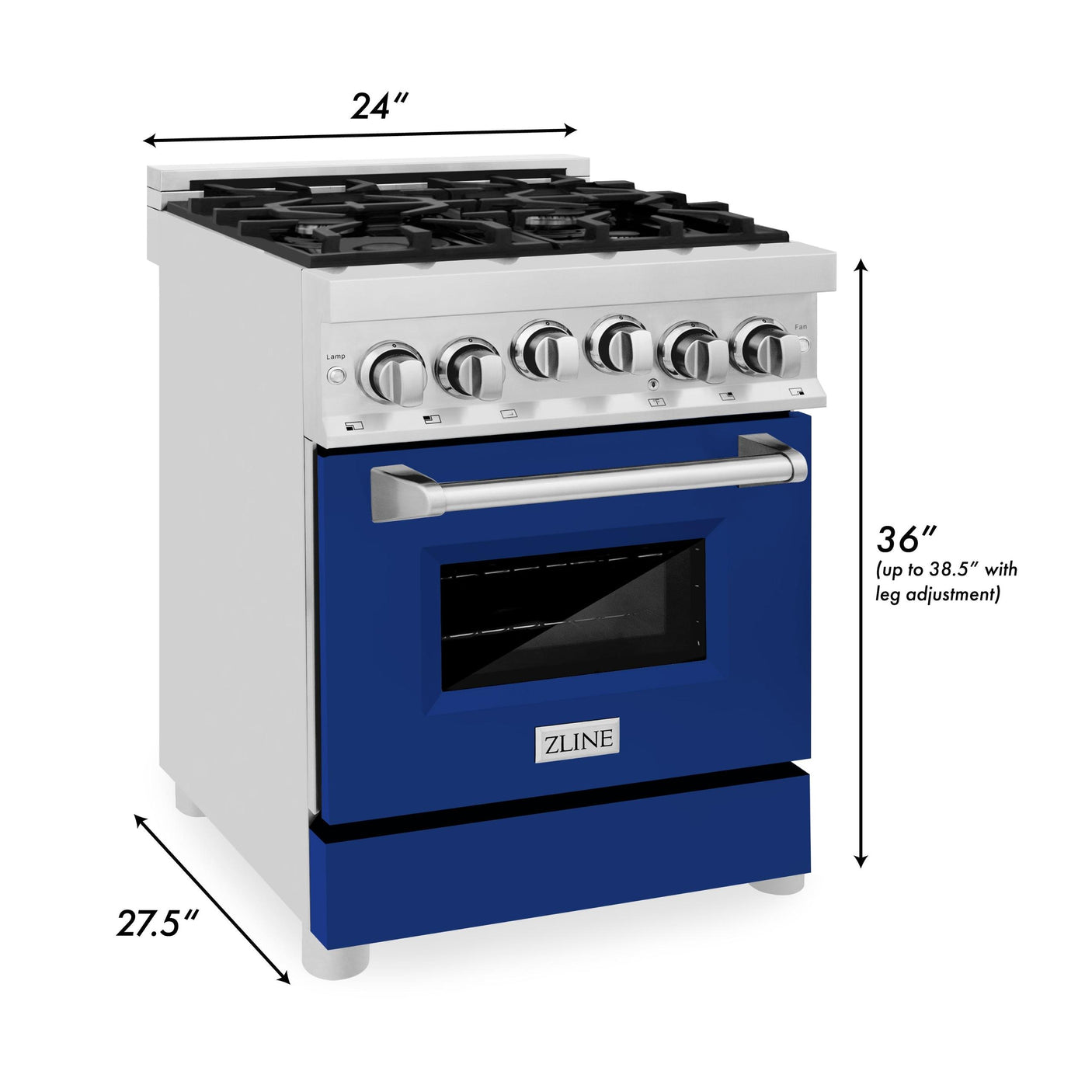 ZLINE 24 in. 2.8 cu. ft. Range with Gas Stove and Gas Oven in Stainless Steel (RG24) [Color: Stainless Steel]