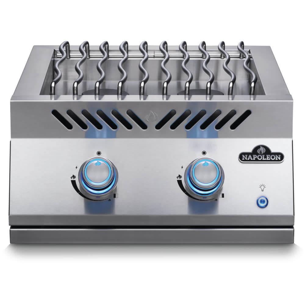 Built-in 700 Series Dual Range Top Burner with Stainless Steel Cover , Natural Gas, Stainless Steel