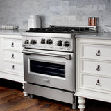 ZLINE 30" 4.0 cu. ft. Range with Gas Stove and Gas Oven in Stainless Steel (RG30) [Color: Blue Matte]