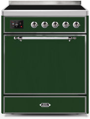 Majestic II 30 Inch Electric Freestanding Range in Emerald Green with Chrome Trim