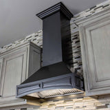 ZLINE Wooden Wall Mount Range Hood in Black - Includes Motor (321CC)