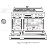 Monogram 48" All Gas Professional Range with 6 Burners and Griddle