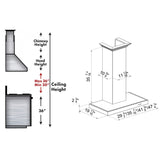 ZLINE Wall Mount Range Hood in ZLINE DuraSnow Stainless Steel® (8KES) [Size: 30 Inch]