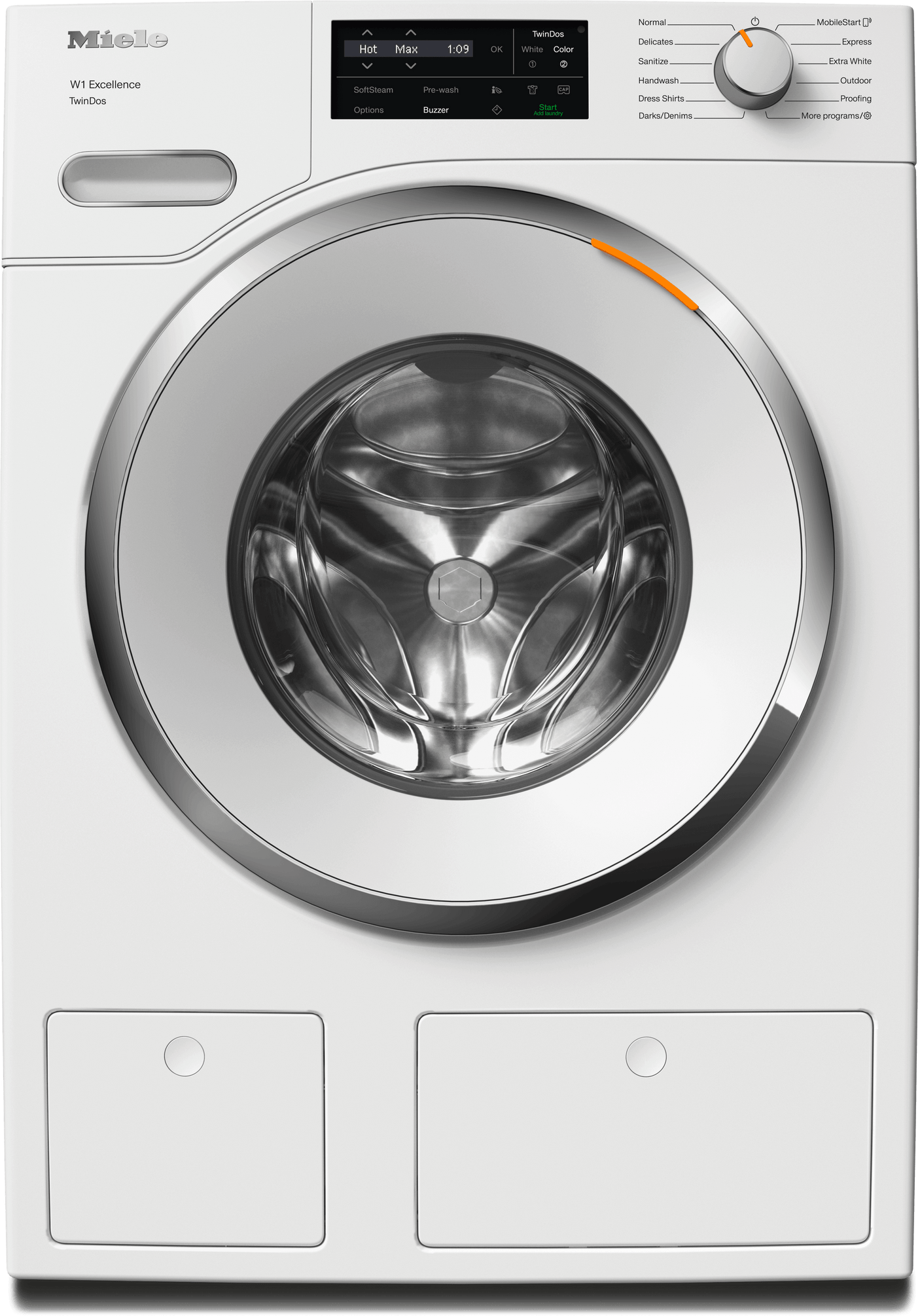 WXF660 WCS TDos - W1 front-loading washing machine: 8 kg  1600 rpm  Auto Dosing  Pre-Ironing  Miele@home  CapDosing