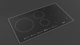 36" INDUCTION COOKTOP WITH BRUSHED ALUMINUM TRIM