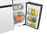 Bespoke Counter Depth 4-Door Flex™ Refrigerator (23 cu. ft.) with AI Family Hub™+ and AI Vision Inside™ in White Glass