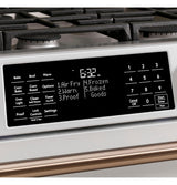 Café™ 30" Smart Slide-In, Front-Control, Gas Range with Convection Oven in Platinum Glass