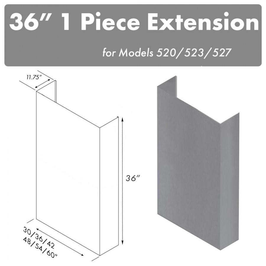 ZLINE 36 in. Chimney for 54 in. Under Cabinet Hoods (520/523/527-54-3FTEXT)