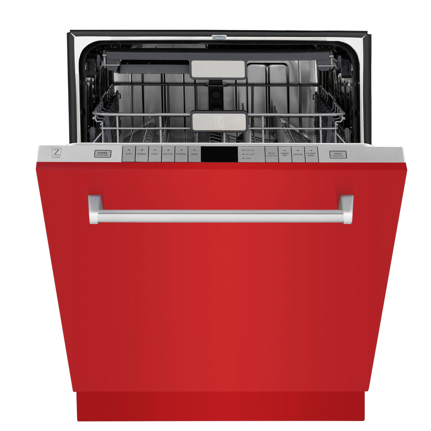 ZLINE 24" Monument Series 3rd Rack Top Touch Control Dishwasher with Stainless Steel Tub, 45dBa (DWMT-24) [Color: Red Matte]