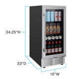 Avanti Beverage Center, 72 Can Capacity - Stainless Steel / 72 Cans