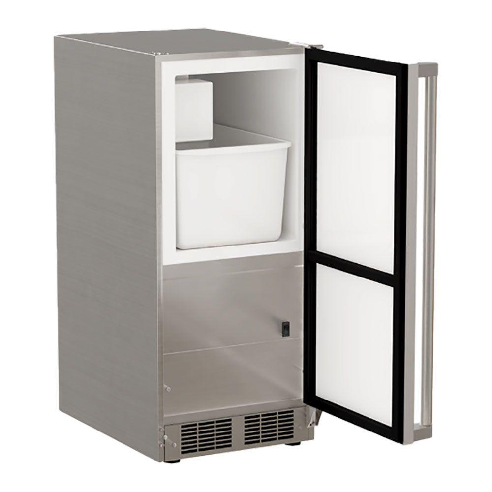 15-In Outdoor Built-In Crescent Ice Machine with Door Style - Stainless Steel