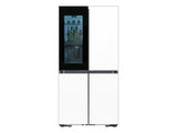 Bespoke 23 cu. ft. Counter Depth 4-Door Flex™ Refrigerator with Beverage Zone™ & Auto Open Door in White Glass