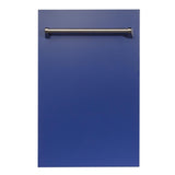 ZLINE 18 in. Dishwasher Panel with Traditional Handle (DP-18) [Color: Blue Matte]