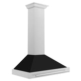 ZLINE 36 in. Convertible Fingerprint Resistant DuraSnow Stainless Steel Range Hood with Stainless Steel Handle (KB4SNX-36) [Color: Black Matte Shell]