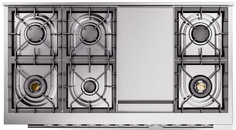 Professional Plus II 48 Inch Dual Fuel Natural Gas Freestanding Range in Blue Grey with Trim