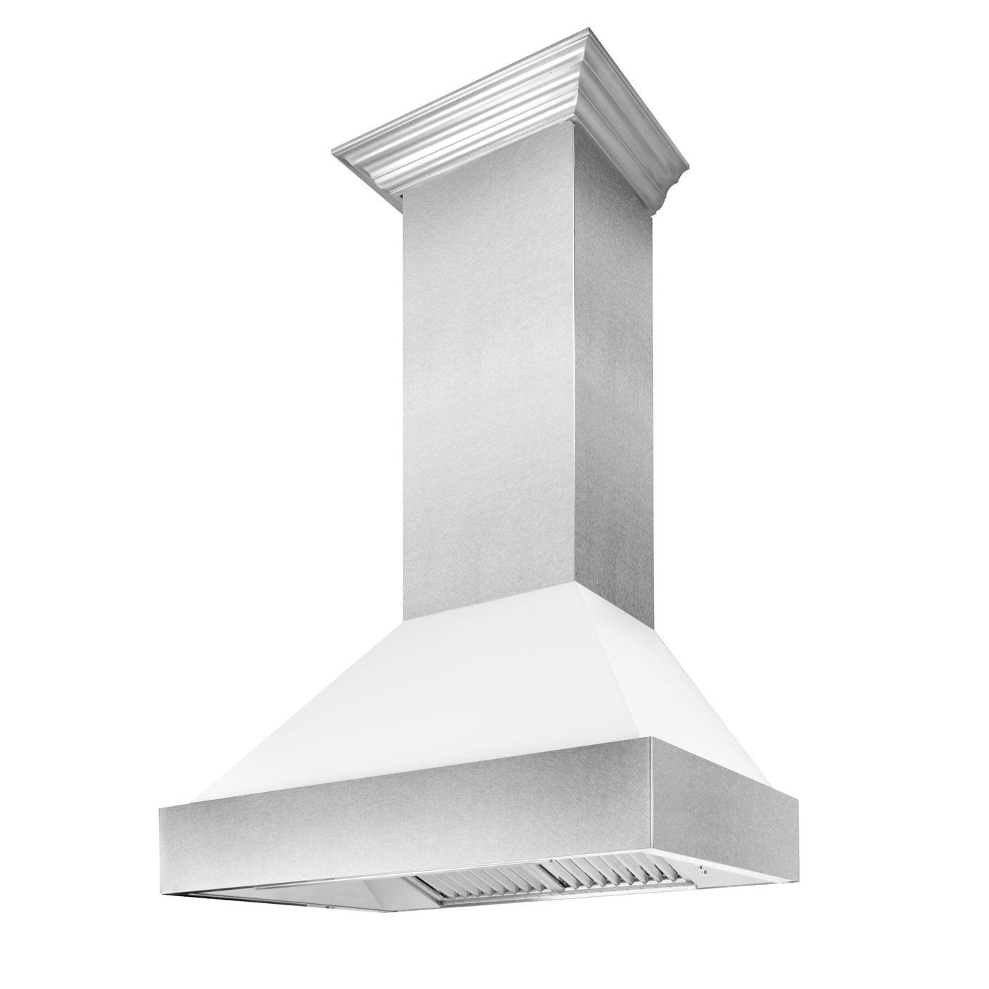 ZLINE DuraSnow Stainless Steel Range Hood With White Matte Shell (8654WM)