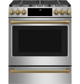 Café™ 30" Smart Slide-In, Front-Control, Gas Range with Convection Oven