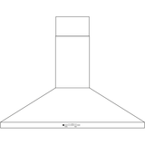 GE® 36" Wall-Mount Pyramid Chimney Hood