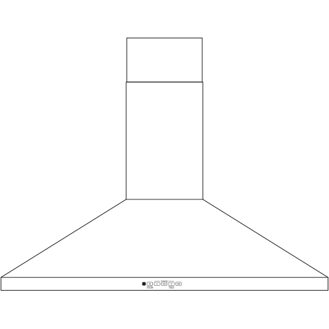 GE® 36" Wall-Mount Pyramid Chimney Hood