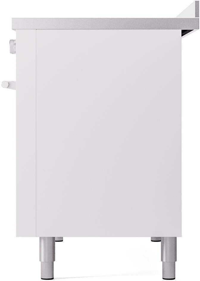 Professional Plus II 48 Inch Electric Freestanding Range in White with Trim