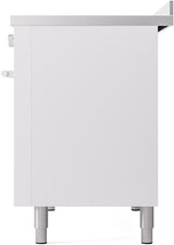 Professional Plus II 48 Inch Electric Freestanding Range in White with Trim