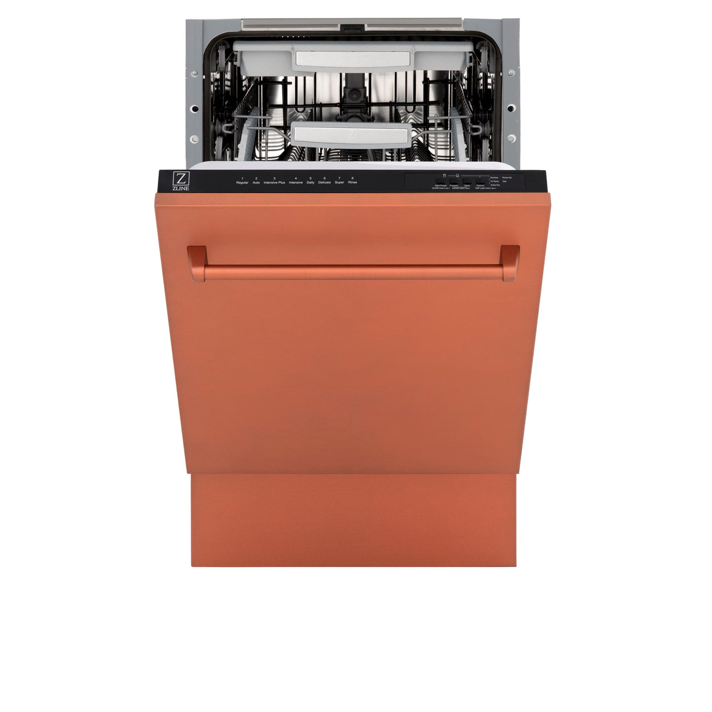 ZLINE 18" Tallac Series 3rd Rack Top Control Dishwasher with Traditional Handle, 51dBa [Color: Copper]