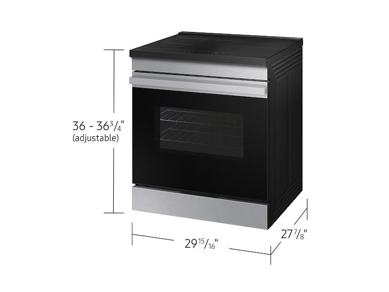 Bespoke 6.3 cu. ft. Smart Slide-In Induction Range with Anti-Scratch Glass Cooktop in Stainless Steel