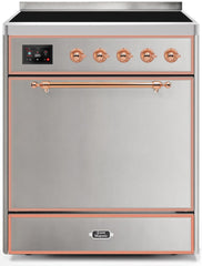 Majestic II 30 Inch Electric Freestanding Range in Stainless Steel with Copper Trim