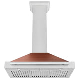 ZLINE 36 in. Convertible Fingerprint Resistant DuraSnow' Stainless Steel Range Hood with Copper Shell and Stainless Steel Handle (KB4SNX-C-36)