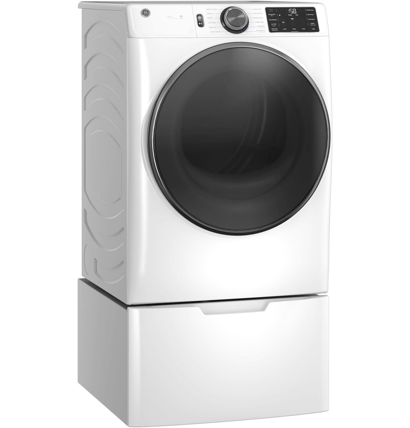 GE® ENERGY STAR® 7.8 cu. ft. Capacity Smart Front Load Electric Dryer with Steam and Sanitize Cycle