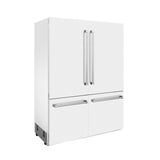 ZLINE 60" 32.2 cu. ft. Built-In 4-Door French Door Refrigerator with Internal Water and Ice Dispenser in White Matte (RBIV-WM-60)