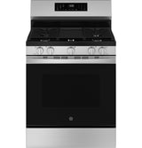 GE® 30" Free-Standing Gas Convection Range with No Preheat Air Fry and EasyWash™ Oven Tray