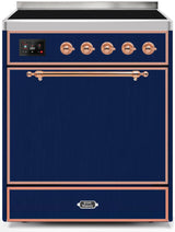 Majestic II 30 Inch Electric Freestanding Range in Blue with Copper Trim