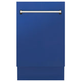 ZLINE 18" Tallac Series 3rd Rack Top Control Dishwasher with Traditional Handle, 51dBa [Color: Blue Matte]