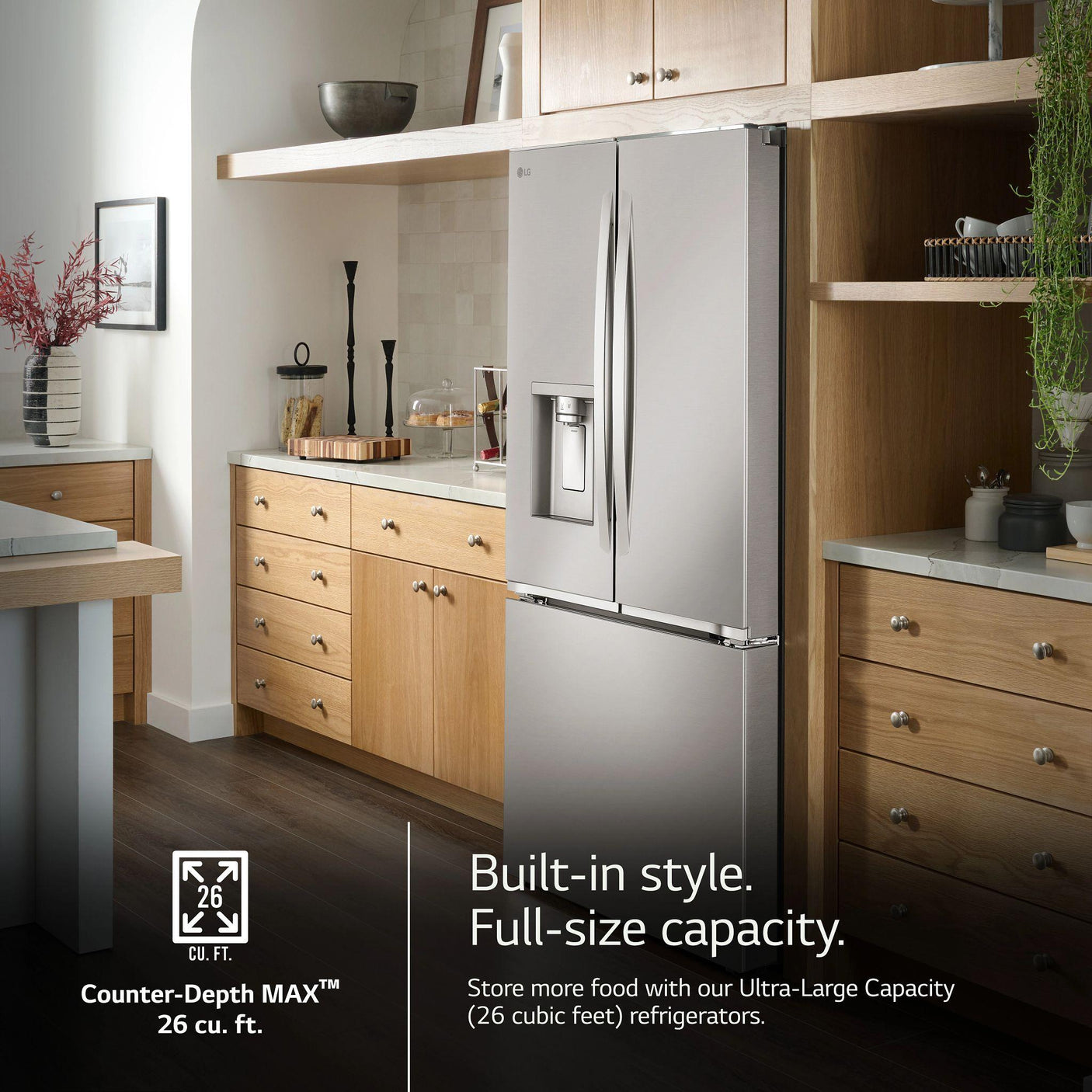 26 cu. ft. Counter-Depth MAX™, French Door Refrigerator, with Craft Ice™