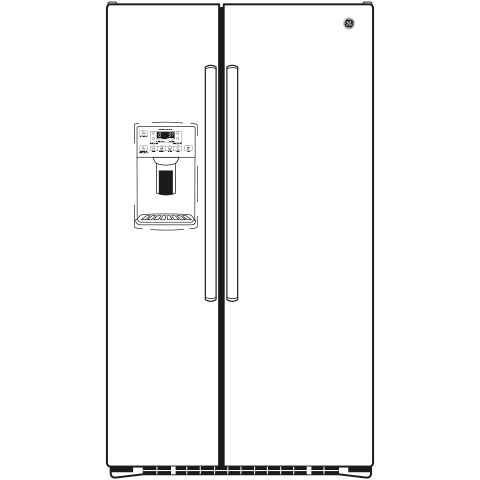 GE® 21.9 Cu. Ft. Counter-Depth Side-By-Side Refrigerator