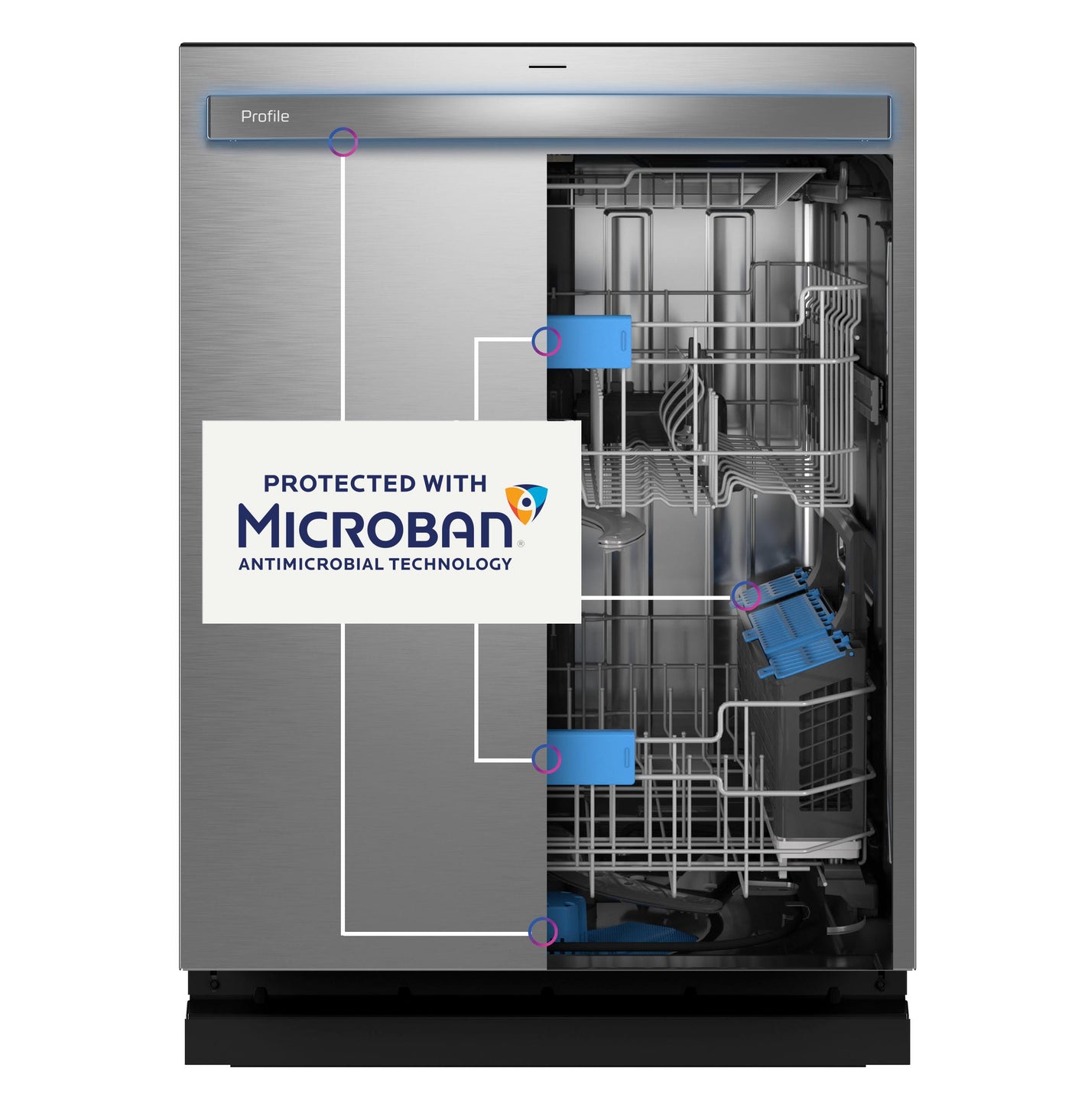 GE Profile™ ENERGY STAR Smart UltraFresh System Dishwasher with Microban™ Antimicrobial Technology with Deep Clean Washing 3rd Rack, 39 dBA