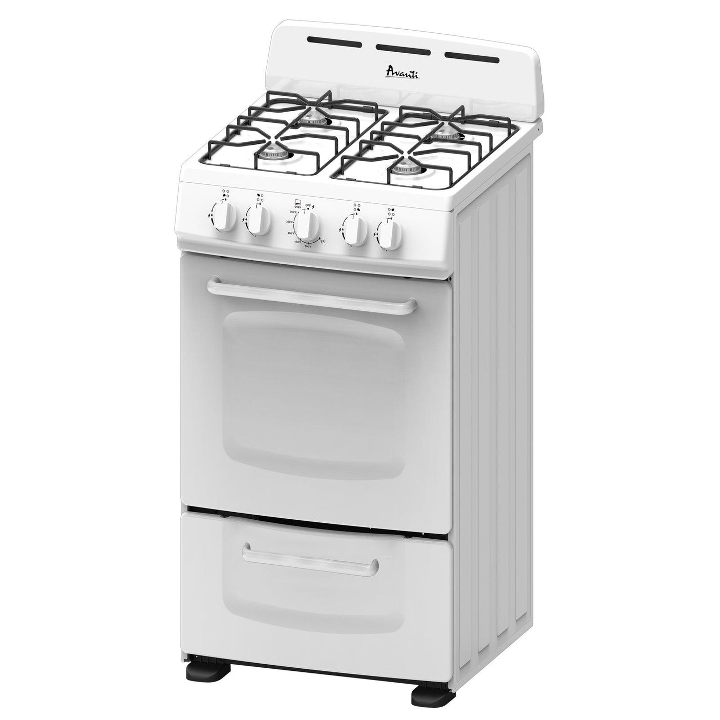 Avanti 20" Gas Range Oven - White / 2 cu. ft.