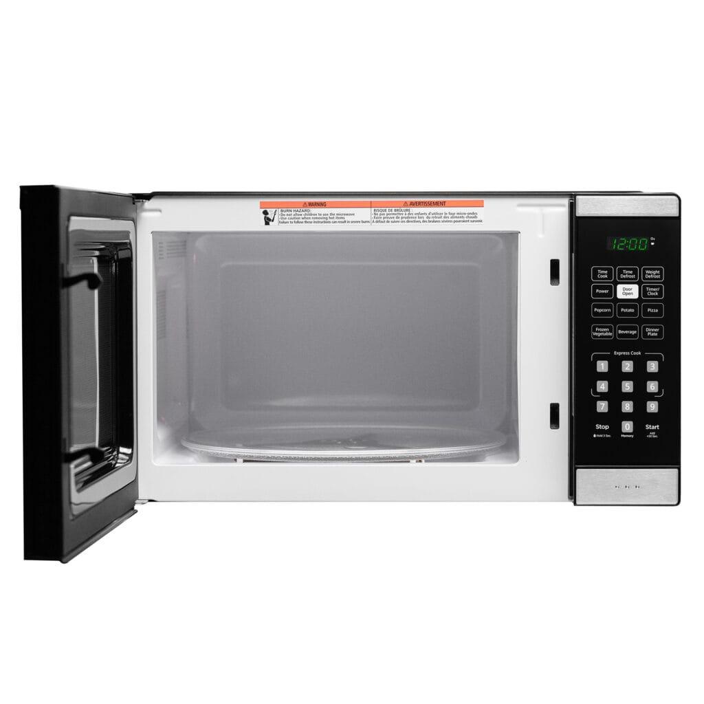 Danby 0.9 cu. ft. Countertop Microwave in Black and Stainless Steel