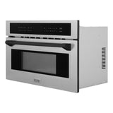 ZLINE 30" Autograph Microwave Oven in DuraSnow Stainless with Matte Black Accents (MWOZ-30-SS-MB)