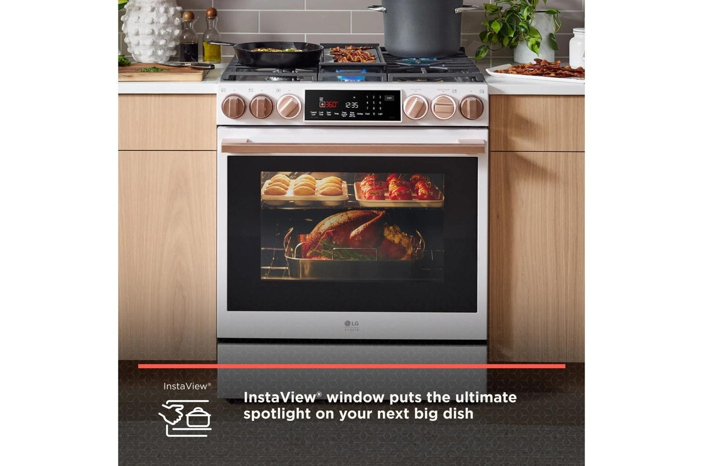 LG STUDIO 6.3 cu. ft. InstaView® Electric Slide-in Range with ProBake Convection® and Air Fry