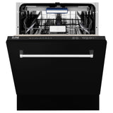 ZLINE 24" Tallac Series 3rd Rack Dishwasher with Traditional Handle, 51dBa (DWV-24) [Color: Black Matte]