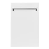 ZLINE 18 in. Dishwasher Panel with Traditional Handle (DP-18) [Color: Black Stainless Steel]