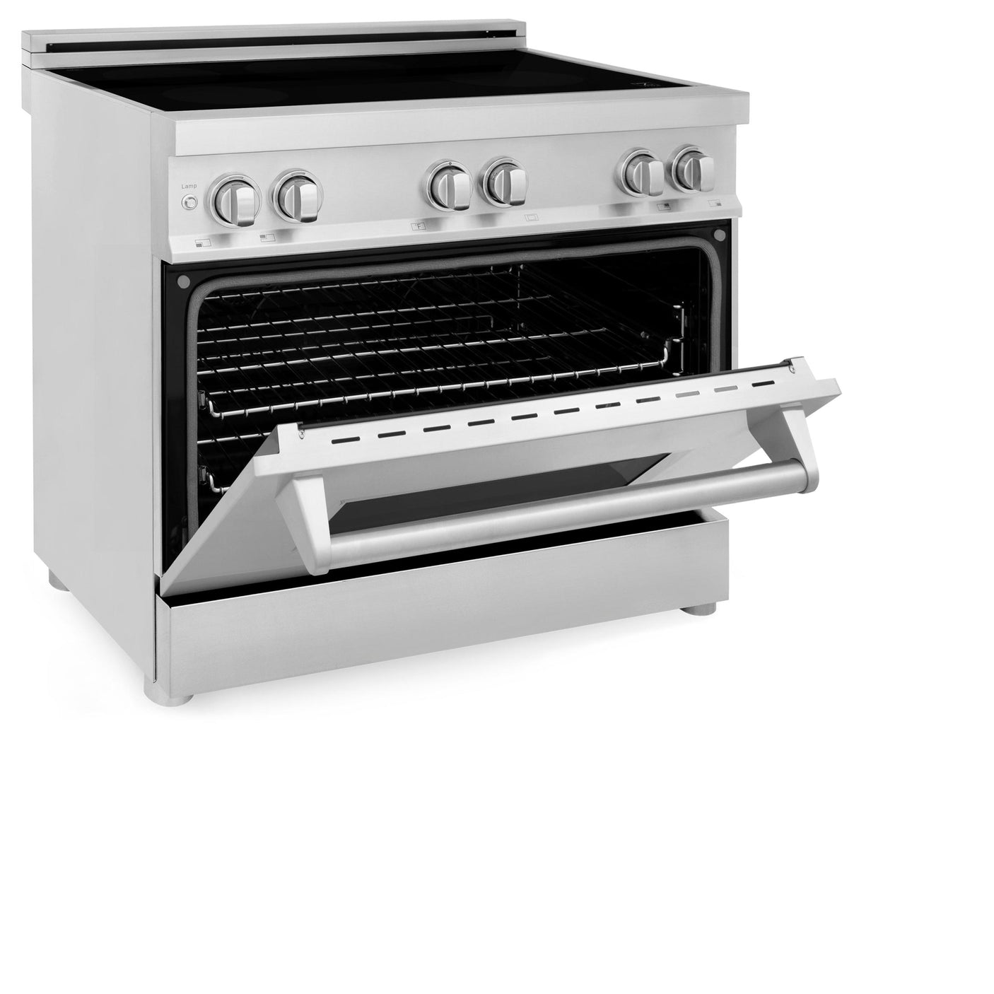 ZLINE 36" 4.6 cu. ft. Induction Range with a 4 Element Stove and Electric Oven in Stainless Steel (RAIND-36) [Color: DuraSnow®]