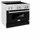 ZLINE 36" 4.6 cu. ft. Induction Range with a 5 Element Stove and Electric Oven in Stainless Steel (RAIND-36) [Color: Black Matte]