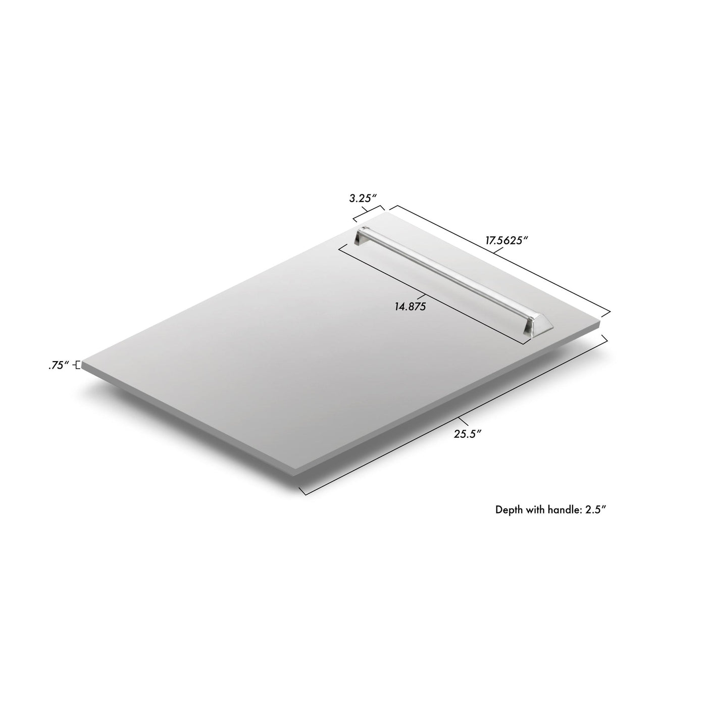 ZLINE 18 in. Tall Tub Dishwasher Panel with Traditional Handle (DPV-18) [Color: DuraSnow Stainless Steel]