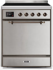 Majestic II 30 Inch Electric Freestanding Range in Stainless Steel with Bronze Trim