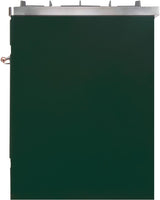 Majestic II 30 Inch Dual Fuel Liquid Propane Freestanding Range in Emerald Green with Copper Trim